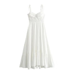 Load image into Gallery viewer, MUJER White Long Dresses For Women Ruffle Slip Corset Dress Woman Fashion Sleeveless Backless Summer Sexy Holiday Party Dresses