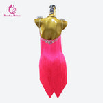 Load image into Gallery viewer, Women's Evening Dress Latin Dance Costume Party Competition Adult Prom Girls Stage Fringed Outfits Sport Suit practice Dancewear