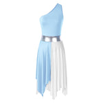 Load image into Gallery viewer, Women Ladies Lyrical Praise Dance Dress Performance Costume Modern Contemporary Celebration of Spirit Dancewear Split Long Dress
