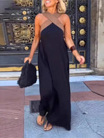 Load image into Gallery viewer, Summer Fashion Dresses For Women Sleeveless Solid Color Square-neck Casual Simple Elegant Suspender Loose Long Dresses 2025 New