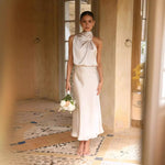 Load image into Gallery viewer, Women Long Dress 2024 Fashion Solid Summer Sleeveless Long Dresses For Female Elegent Lady Party Evening Slim Dresses
