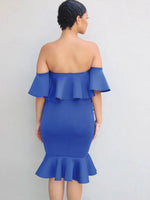 Load image into Gallery viewer, Maternity's Women Clothes Pregnancy Dresses Evening Solid Ruffles Off The Shoulder Maternity Dress Photography Summer Clothing