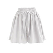 Large Size Wide Leg Shorts for Women Summer Plus Fat New Chiffon Pants Skirt Single Layer Elastic Waist Loose Versatile Korean Style Casual Pants