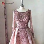 Load image into Gallery viewer, Elegant Dubai Muslim Evening Dress for Women 2026 Long Sleeves Aline V-Neck Lace Wedding Prom Formal Party Gowns Customized