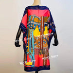 Load image into Gallery viewer, Printed Dresses For Women 2020 Fashion Design Loose Dress Batwing Maxi Long Femme Vestidos Summer Autumn Party Elegant Dress