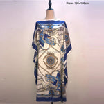 Load image into Gallery viewer, Printed Dresses For Women 2020 Fashion Design Loose Dress Batwing Maxi Long Femme Vestidos Summer Autumn Party Elegant Dress
