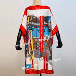 Load image into Gallery viewer, Printed Dresses For Women 2020 Fashion Design Loose Dress Batwing Maxi Long Femme Vestidos Summer Autumn Party Elegant Dress
