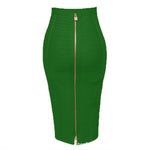 Load image into Gallery viewer, Amazon Aliexpress Best-Selling 16-Color Bandage Skirt Stripesd Zipper Double-Open Sexy High-Waist Hip Skirt Skirt