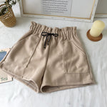 Load image into Gallery viewer, High Waist Woolen Shorts Autumn and Winter 2024 New Black Wide Leg Pants Slimming Spring Outwear Loose Casual Boots for Women