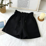 Load image into Gallery viewer, High Waist Woolen Shorts Autumn and Winter 2024 New Black Wide Leg Pants Slimming Spring Outwear Loose Casual Boots for Women