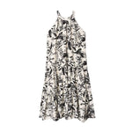 Load image into Gallery viewer, French Ink Print Sling dress Summer 2024 New Elegant Cool Beach Seaside Holiday Midi Dress