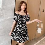 Load image into Gallery viewer, Daisy Dress Slim-Fit Slimming off-Shoulder Floral dress 2024 Summer New Internet Celebrous Same Style Dress
