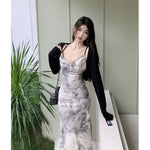 Load image into Gallery viewer, Elegant Socialite High Waist Sling dress Summer 2023 New French Backless Design Chic Midi Dress