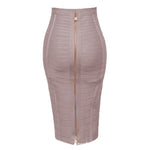 Load image into Gallery viewer, Amazon Aliexpress Best-Selling 16-Color Bandage Skirt Stripesd Zipper Double-Open Sexy High-Waist Hip Skirt Skirt