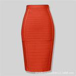 Load image into Gallery viewer, Amazon Aliexpress Best-Selling 16-Color Bandage Skirt Stripesd Zipper Double-Open Sexy High-Waist Hip Skirt Skirt