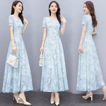 Load image into Gallery viewer, 2022 Summer New Bohemian Long Dress to Ankle Chiffon dress Super Long Seaside Holiday Beach Dress for Women