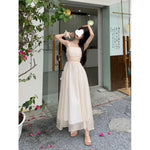 Load image into Gallery viewer, Strapless dress Women's Summer New Super Fairy Waist Slimming Mesh Vintage Elegant First Love Dress