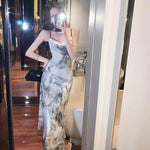 Load image into Gallery viewer, Elegant Socialite High Waist Sling dress Summer 2023 New French Backless Design Chic Midi Dress