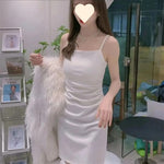 Load image into Gallery viewer, Strappy Dress 2026 Summer New Style Waist-Cinching Slimming Dress for Women, Covering the Body, Elegant, Sexy, Solid Color Bodycon Dress