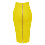 Load image into Gallery viewer, Amazon Aliexpress Best-Selling 16-Color Bandage Skirt Stripesd Zipper Double-Open Sexy High-Waist Hip Skirt Skirt