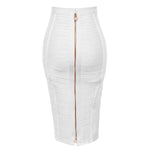 Load image into Gallery viewer, Amazon Aliexpress Best-Selling 16-Color Bandage Skirt Stripesd Zipper Double-Open Sexy High-Waist Hip Skirt Skirt