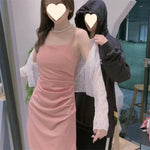 Load image into Gallery viewer, Strappy Dress 2026 Summer New Style Waist-Cinching Slimming Dress for Women, Covering the Body, Elegant, Sexy, Solid Color Bodycon Dress