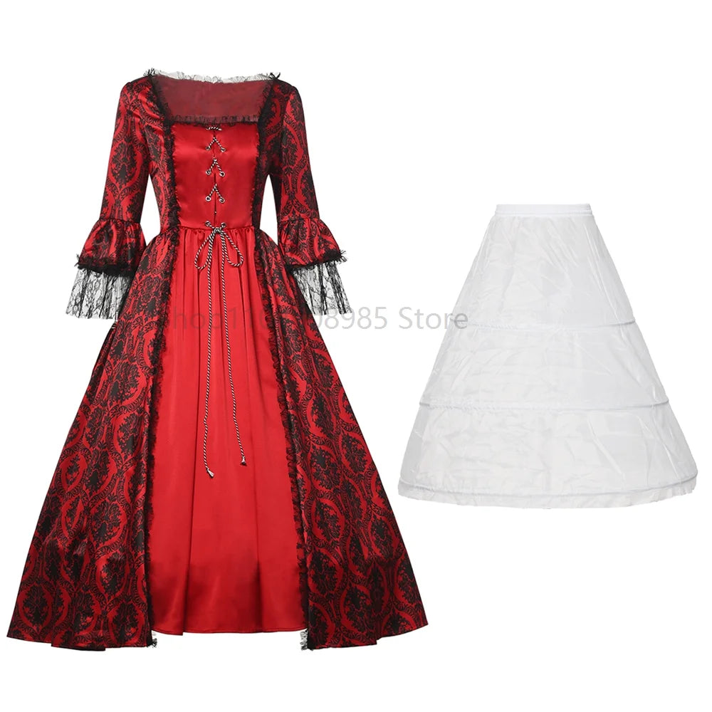 Victorian Dresses for Women Vintage Court Masquerade Dress Medieval Gothic Lolita Party Swinging Evening Gown