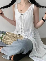 Load image into Gallery viewer, Embroidered Dress for Women in Summer Thin Lace up Layered Vest Long Cover Skirt
