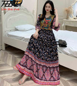 Load image into Gallery viewer, Indian Dress for Women Summer Embroidery Chic Elegant Party Dresses Clothes Vintage Long Maxi Prom Bohemian Beach Robe Vestidos