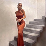 Load image into Gallery viewer, Women's Vestidos De Fiesta Elegantes Vestidos  Elegant Halter Neck Twist Front Maxi Dress  Slim Fit Evening Party Gown