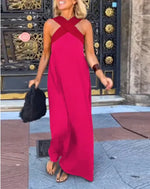 Load image into Gallery viewer, Summer Fashion Dresses For Women Sleeveless Solid Color Square-neck Casual Simple Elegant Suspender Loose Long Dresses 2025 New