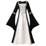 Load image into Gallery viewer, Women’s Medieval Costume Halloween Fashion Dress Vintage Full-Skirted Long-Sleeved Dress Lace-Detail Party and Casual Dress
