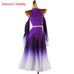 Load image into Gallery viewer, Modern Dance Dress Stand-Up Collar Mesh Sleeve Long Skirt Performance Clothing High-End Custom Child Woman Competition Clothes