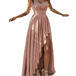 Load image into Gallery viewer, Elegant Dress Vestidos Dresses 2025 Woman Off Shoulder Solid Color Sleeveless Banquet Irregular Hem Temperament Commuting Slim