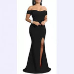 Load image into Gallery viewer, Evening Dresses فساتين سهرة Elegant Women's Off Shoulder High Split Long Formal Party Dress Evening Gown