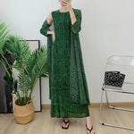 Load image into Gallery viewer, Womens Dresses Fashion 2025 Pleated Clothing Womens 2 Piece Outfit Two Piece Sets Metallic Fabrics Casual Long Dresses