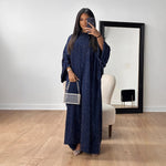 Load image into Gallery viewer, Eid Women Dress Muslim Abaya Dubai Vestidos Party Caftan Rhinestones Jalabiya Ramadan Long Dresses Abayas Arab Kaftan Robe