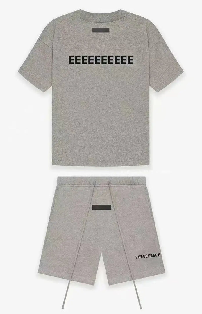 Fashion Double Line Matching Set Men's Drawstring Pants Luxury Design Plush Letter Pants High Street Couple Oversized Pants Set
