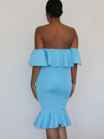 Load image into Gallery viewer, Maternity's Women Clothes Pregnancy Dresses Evening Solid Ruffles Off The Shoulder Maternity Dress Photography Summer Clothing