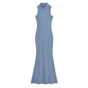 Long dresses for women 2024 Summer sexy knitted dresses elegant bodycon dress vintage clothes evening pary dress turtleneck