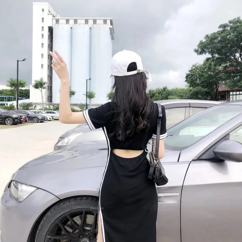 Black Woman Dress Dresses for Women 2025 Night Club Midi Tight Bodycon Clothes Promotion Luxury Outfits Harajuku Trendy Summer X