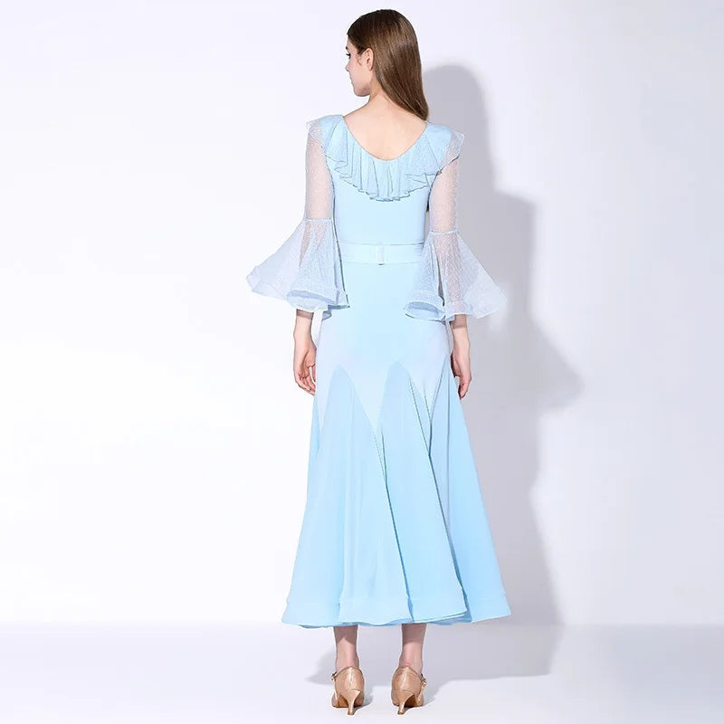 Standard Ballroom Dance Dresses Women Profession Performance Flamenco Dancing Skirt Lady's Elegant Stage Waltz Ballroom Dress