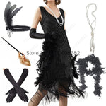 Load image into Gallery viewer, Women's 1920s Costume Vintage Sequin Full Fringed Deco Inspired Flapper Cosplay Dress Roaring 20s Great Gatsby Dress Vestidos