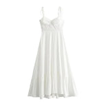 Load image into Gallery viewer, MUJER White Long Dresses For Women Ruffle Slip Corset Dress Woman Fashion Sleeveless Backless Summer Sexy Holiday Party Dresses