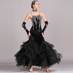 Load image into Gallery viewer, Modern Dance Costume Women Ladies Adults Waltzing Tango Dancing Dress Ballroom Costume Evening Party Dress