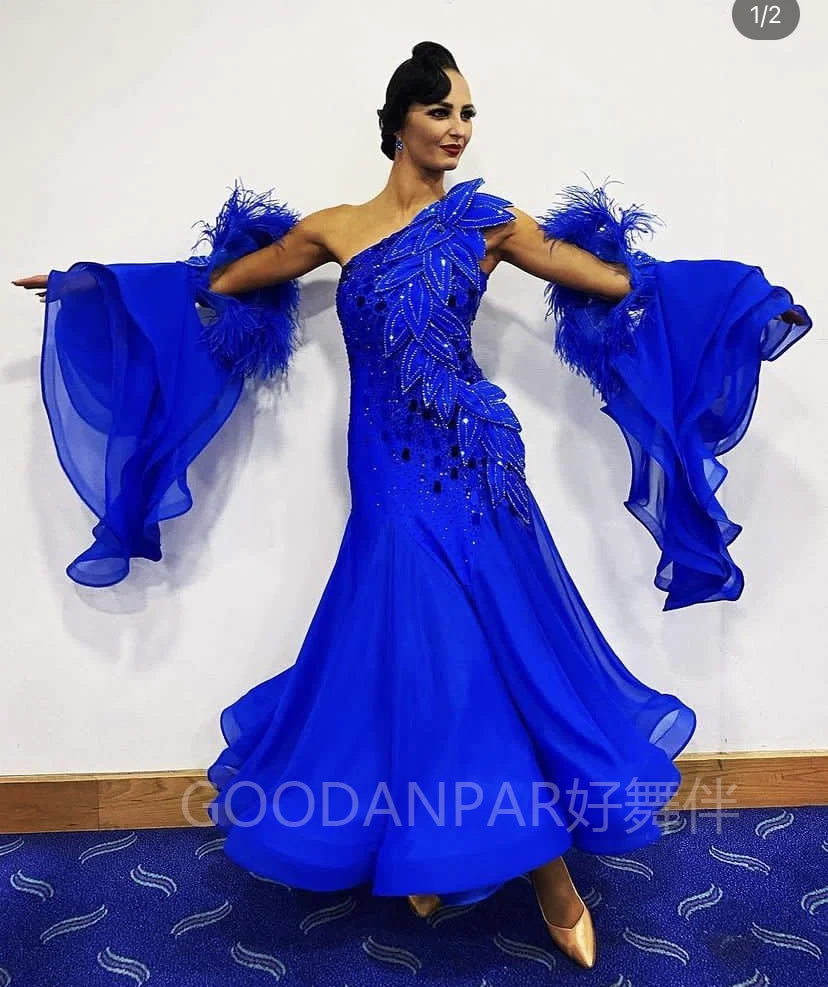ballroom dance dress Costume Modern Competition Waltz Tango Ballroom Dance Dress Standard Girls Women  dance dress