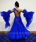 Load image into Gallery viewer, ballroom dance dress Costume Modern Competition Waltz Tango Ballroom Dance Dress Standard Girls Women  dance dress