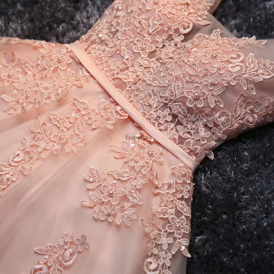 2024 Women Evening Dresses Long Beading Prom Gowns Tulle Party Dress Lace Pearls Sleeveless Formal Evening Party Dress vestidos