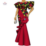 Load image into Gallery viewer, African Women's Dress Elegant Ladies Evening Gowns Ankara Long Robes Flower Dresses Vestidos Church Dresses for Women WY9498