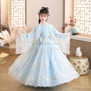 Hanfu Dress Traditional Chinese Cloth Outfit Ancient Folk Dance Stage Costumes Oriental Children Girls Fairy Princess Cosplay